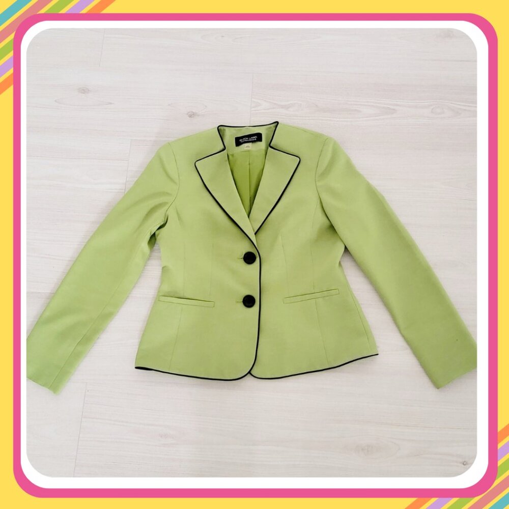 Black Label by Evane-Picone Pistachio Green Blazer - Size 4